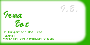 irma bot business card